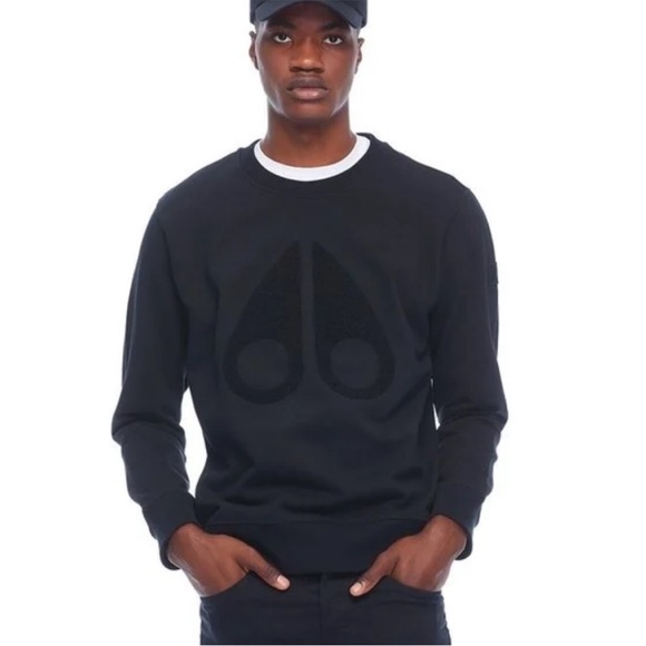 Moose Knuckles Logo Sweatshirt in Black - Picture 3 of 9